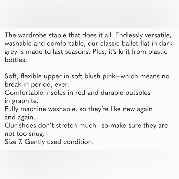 Rothy’s The Flat in charcoal - Picture 8 of 8